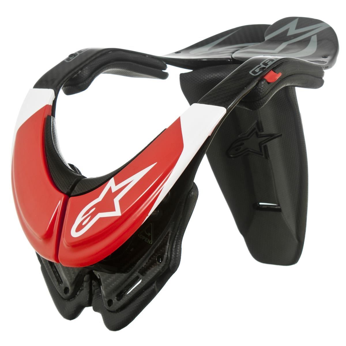 Motocross/MTB Schutzbekleidung-Nackenstützen - Alpinestars Carbon Nackenschutz Bionic Black/White/Red