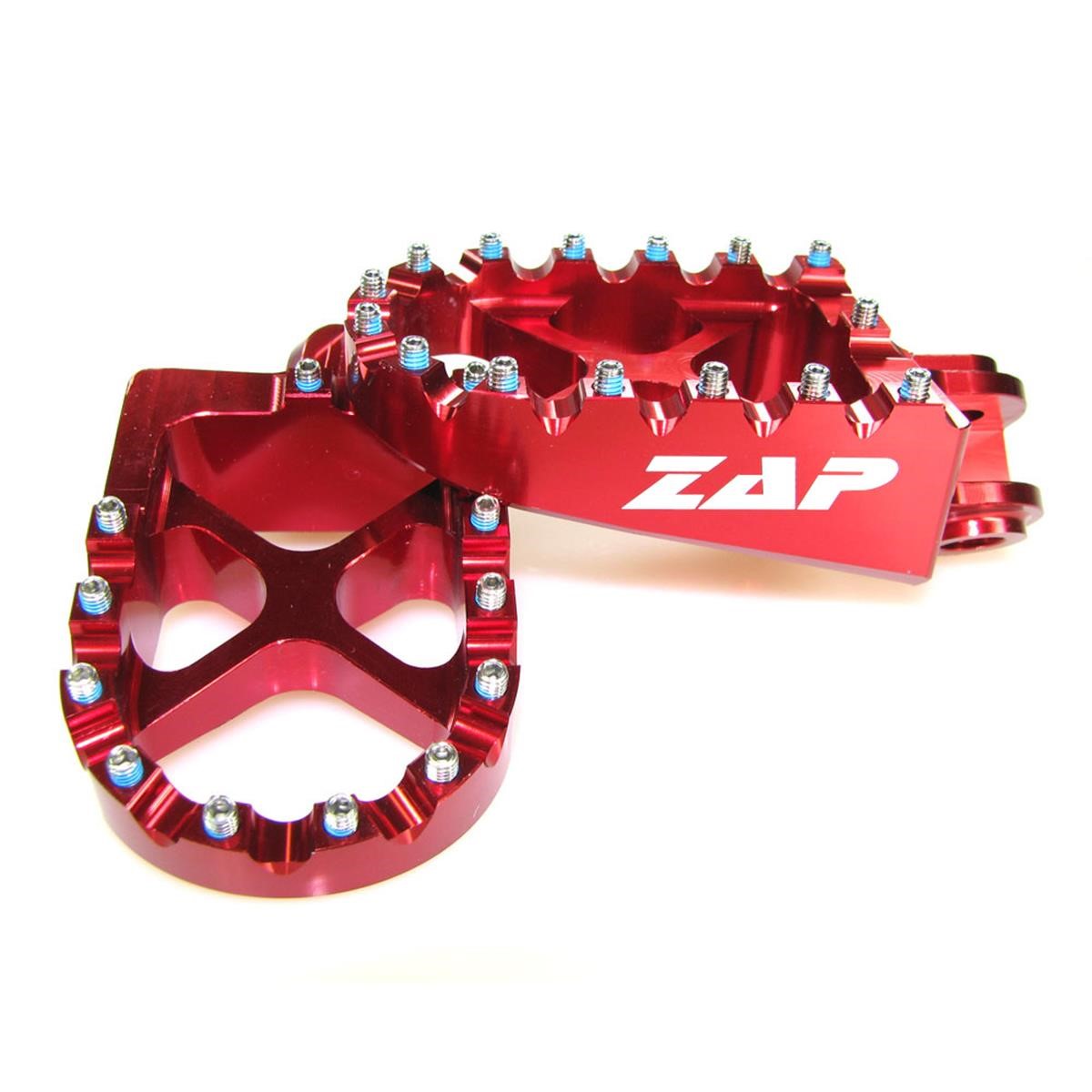 ZAP Foot Pegs X-Peg Red, inkl. Spring, Suzuki RMZ250 10-, RMZ450 08-