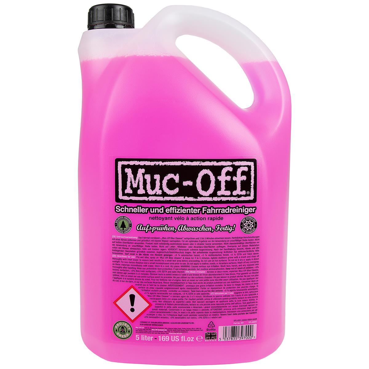 Muc-Off Detergente Bike 5 Litri, Nero
