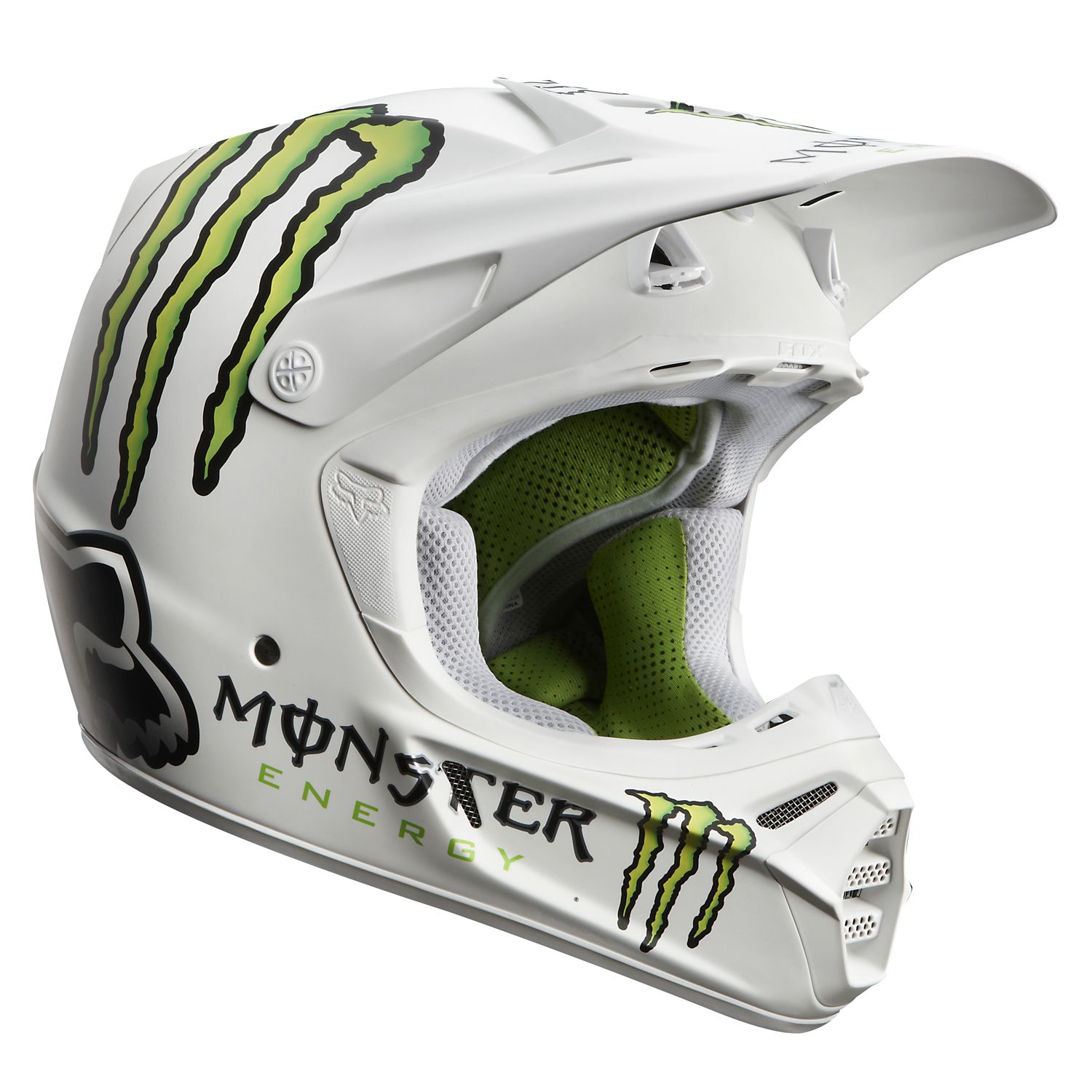 Motocross/MTB Schutzbekleidung-MX Helme - Fox Helm V3 RC Monster Pro - White