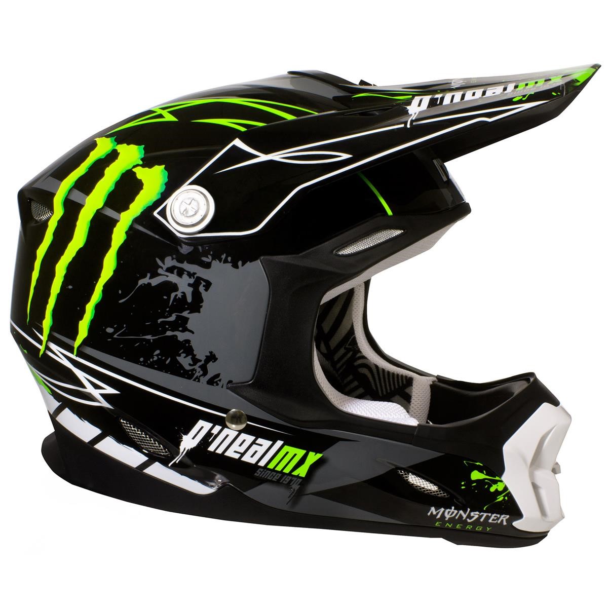 Motocross/MTB Schutzbekleidung-MX Helme - O Neal Helm 712 Monster - Black/Green