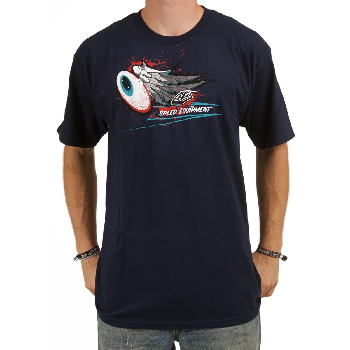 Freizeit/Streetwear Bekleidung-T-Shirts/Polos - Troy Lee Designs T-Shirt Speedwing Navy