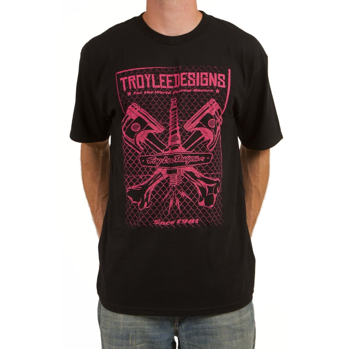 Freizeit/Streetwear Bekleidung-T-Shirts/Polos - Troy Lee Designs T-Shirt On The Fence Black