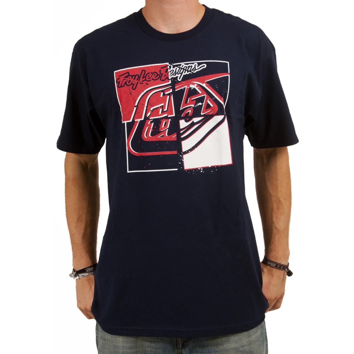 Freizeit/Streetwear Bekleidung-T-Shirts/Polos - Troy Lee Designs T-Shirt Break It Navy