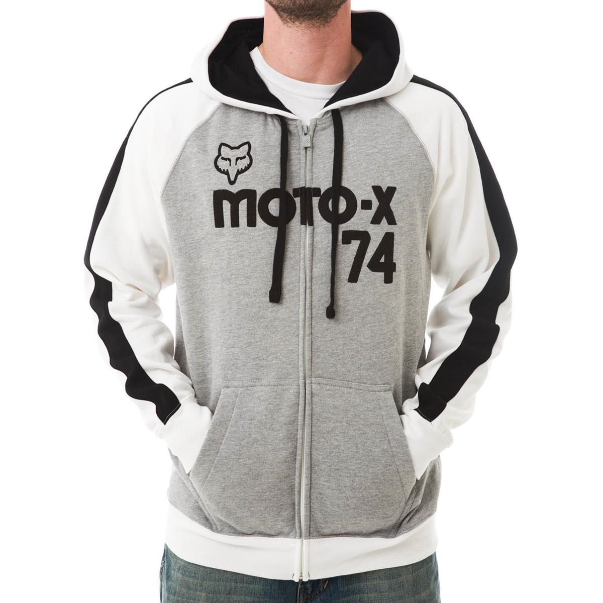 Freizeit/Streetwear Bekleidung-Hoodies - Fox Zip Hoody Moto-X Classic Combo Heather Grey