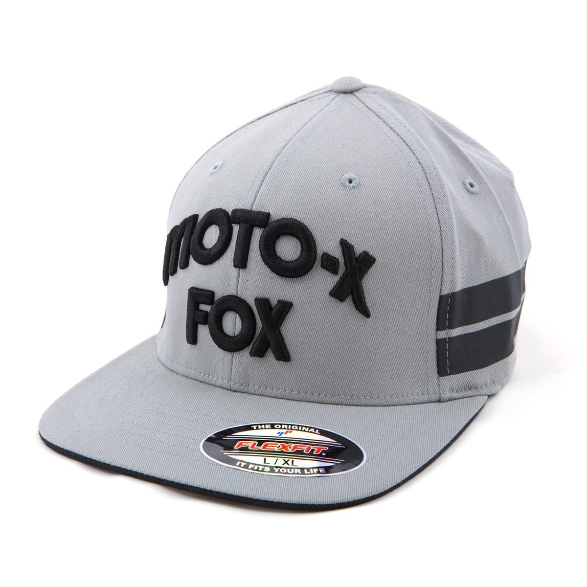 Freizeit/Streetwear Bekleidung-Beanies/Mützen/Caps - Fox Flexfit Cap/Mütze Moto-X Hall Of Fame Grey