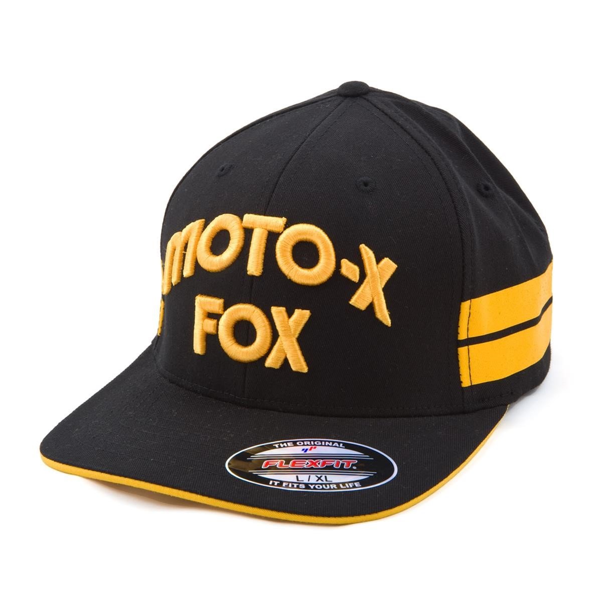 Freizeit/Streetwear Bekleidung-Beanies/Mützen/Caps - Fox Flexfit Cap/Mütze Moto-X Hall Of Fame Black/Yellow