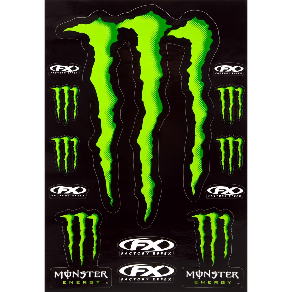 Motocross/MTB Ersatzteile,Technik,Zubehör-Technik Aufkleber/Dekor - Factory Effex Sticker Kit Monster Energy XL