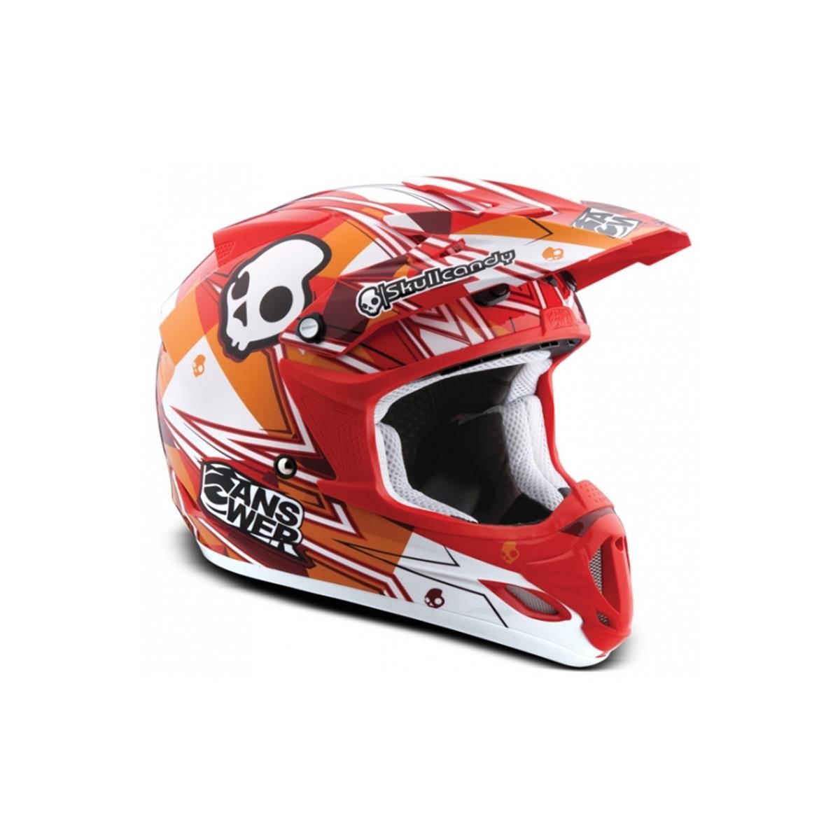 Motocross/MTB Schutzbekleidung-MX Helme - Answer Racing Helm Scullcandy Comet - Red