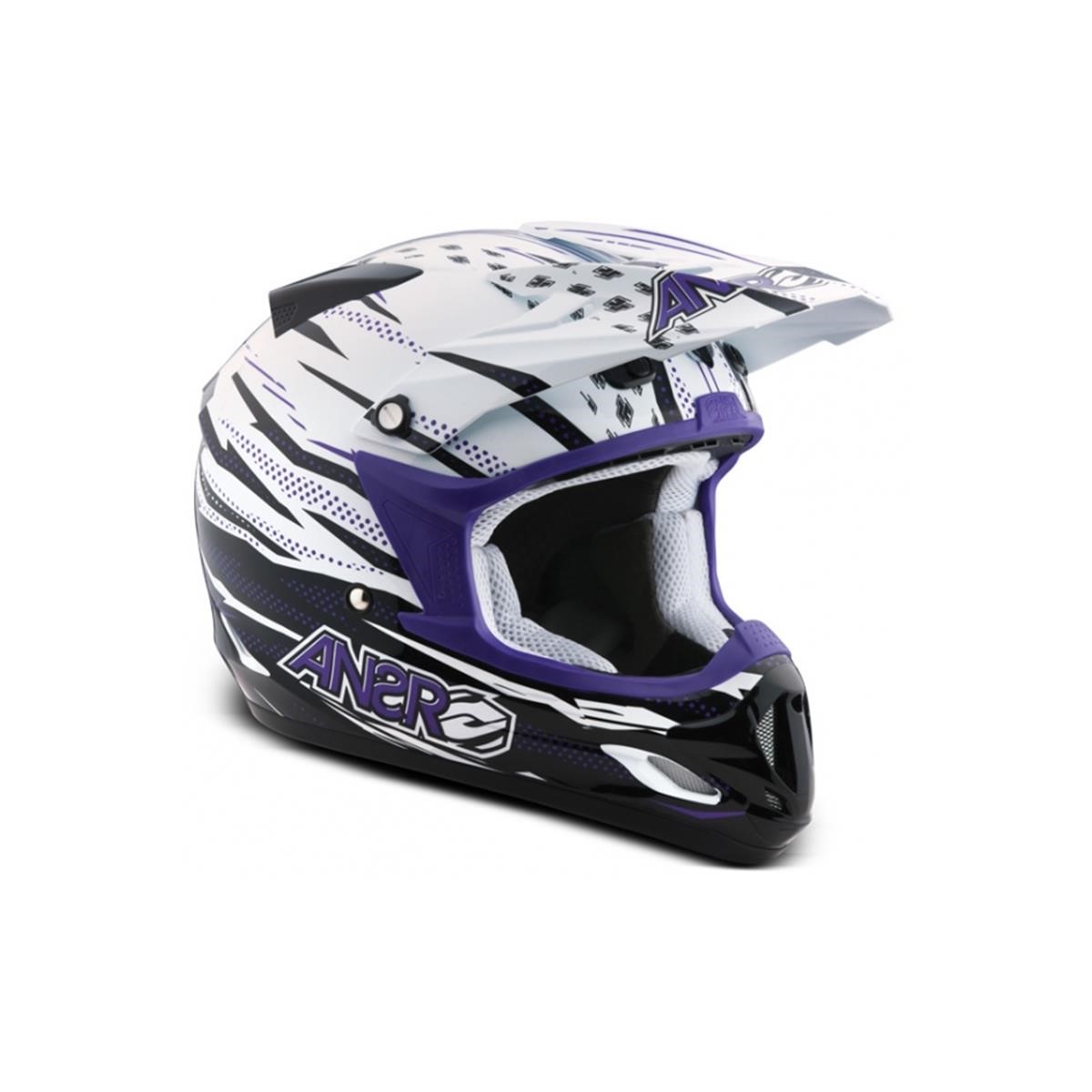 Motocross/MTB Schutzbekleidung-MX Helme - Answer Racing Helm Haze Comet - Purple