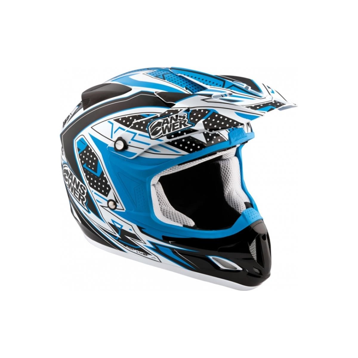 Motocross/MTB Schutzbekleidung-MX Helme - Answer Racing Helm Alpha Air Comet - Blue/Black