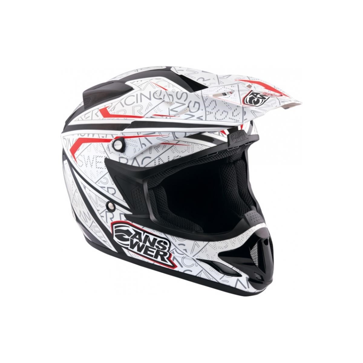 Motocross/MTB Schutzbekleidung-MX Helme - Answer Racing Helm Alpha Air Comet - White