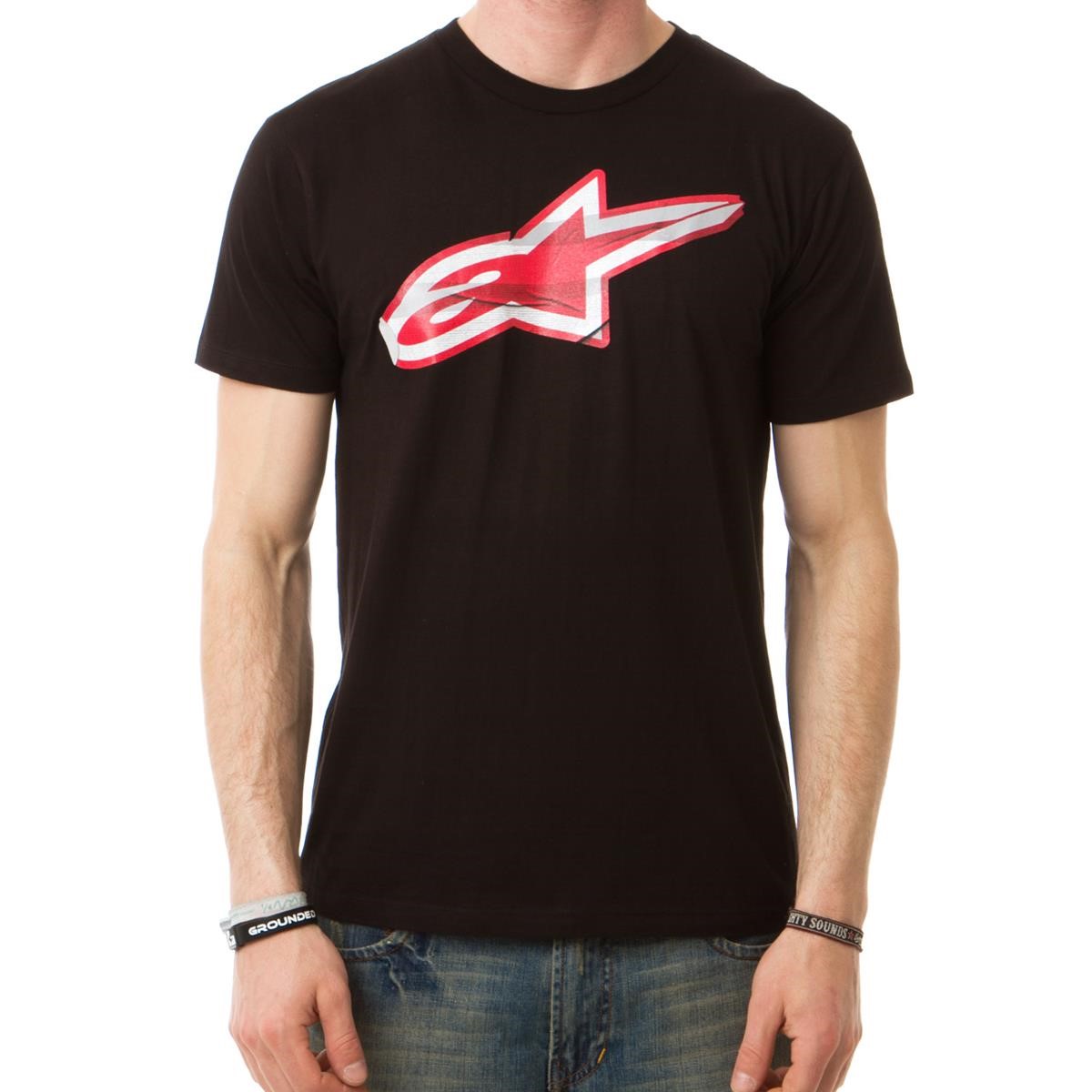 Freizeit/Streetwear Bekleidung-T-Shirts/Polos - Alpinestars T-Shirt Sticky Black