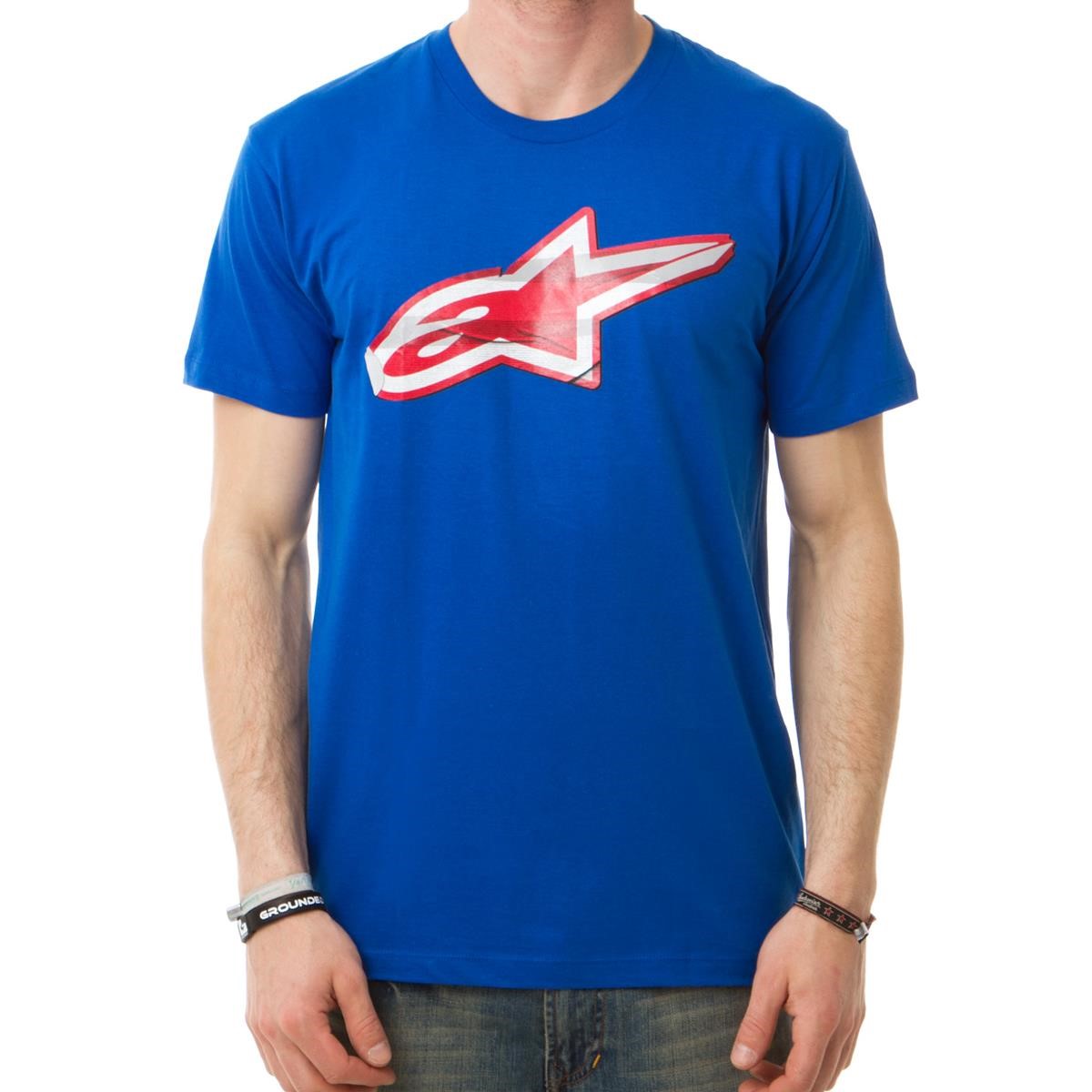 Freizeit/Streetwear Bekleidung-T-Shirts/Polos - Alpinestars T-Shirt Sticky Royal Blue