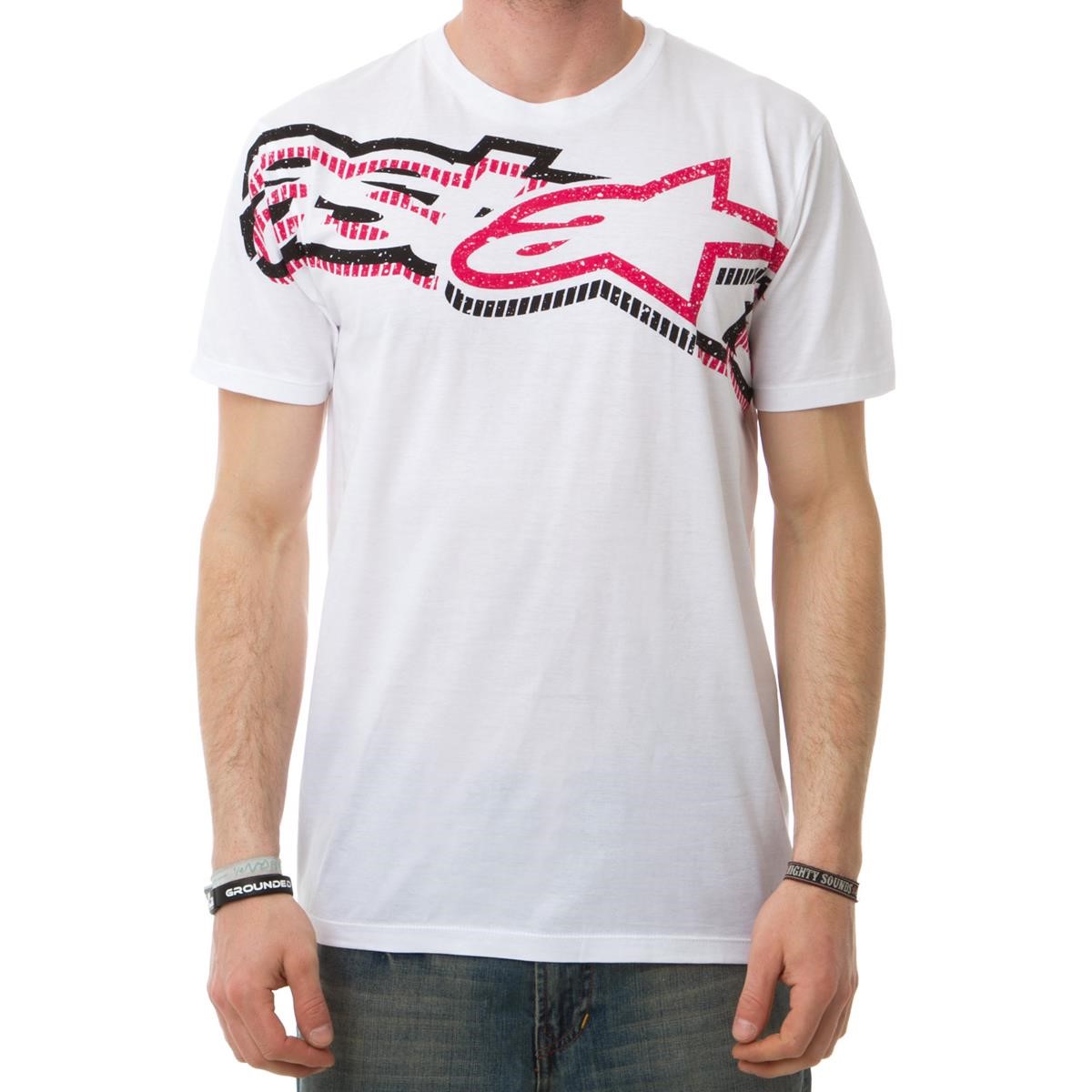 Freizeit/Streetwear Bekleidung-T-Shirts/Polos - Alpinestars T-Shirt Atomic White