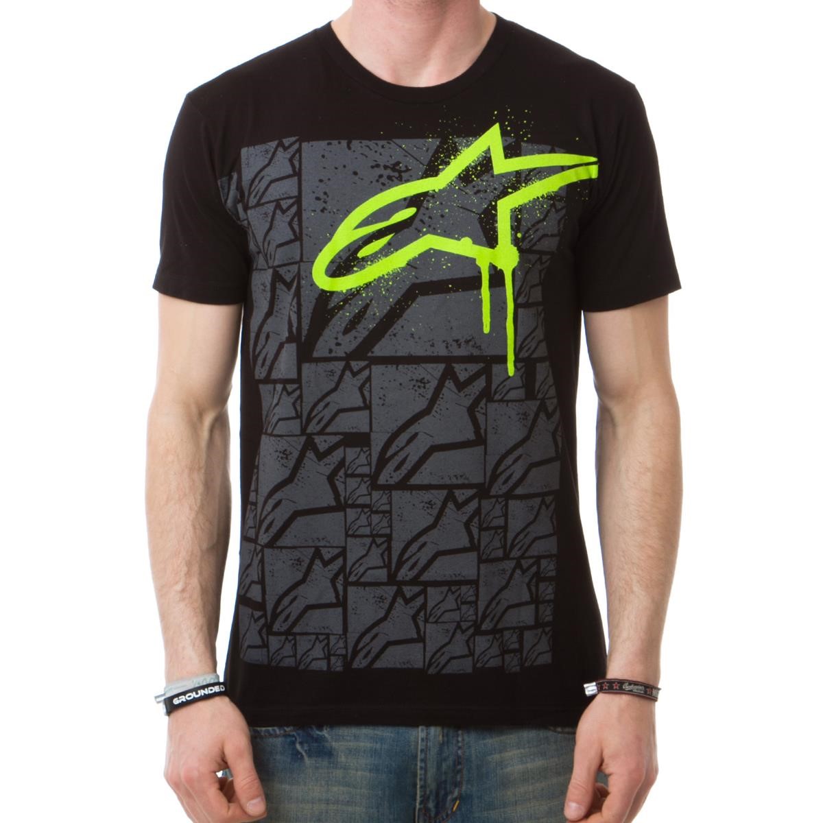 Freizeit/Streetwear Bekleidung-T-Shirts/Polos - Alpinestars T-Shirt Strike Black