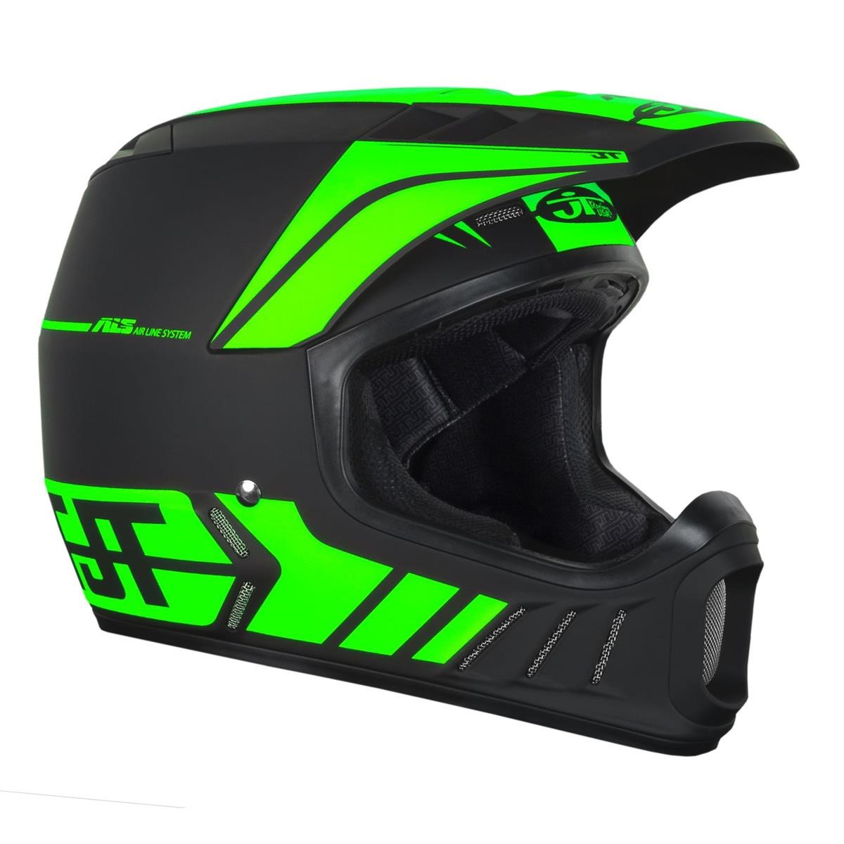 Motocross/MTB Schutzbekleidung-MX Helme - JT Racing USA Helm ALS-2 Black-Matt/Neon-Green