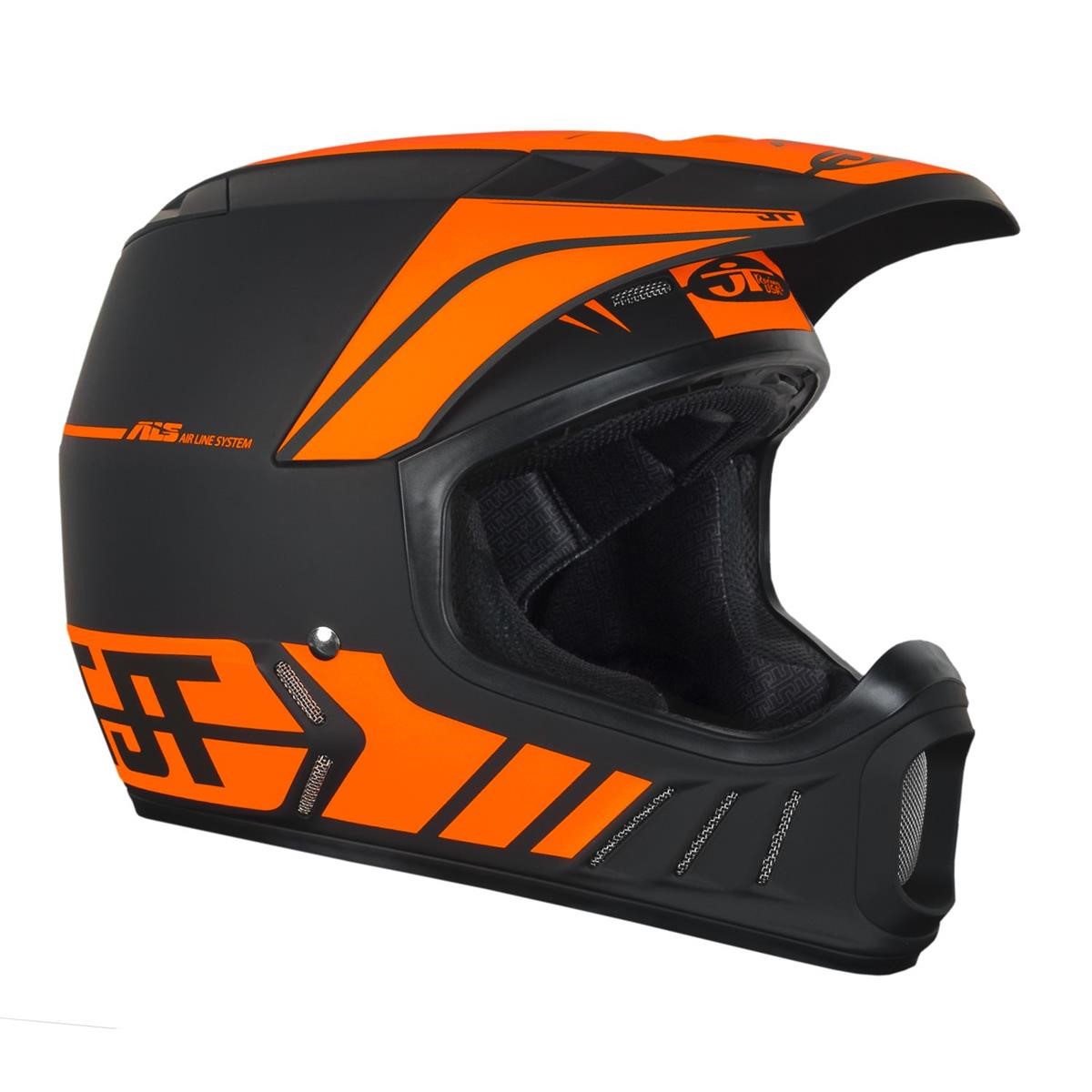 Motocross/MTB Schutzbekleidung-MX Helme - JT Racing USA Helm ALS-2 Black-Matt/Neon-Orange
