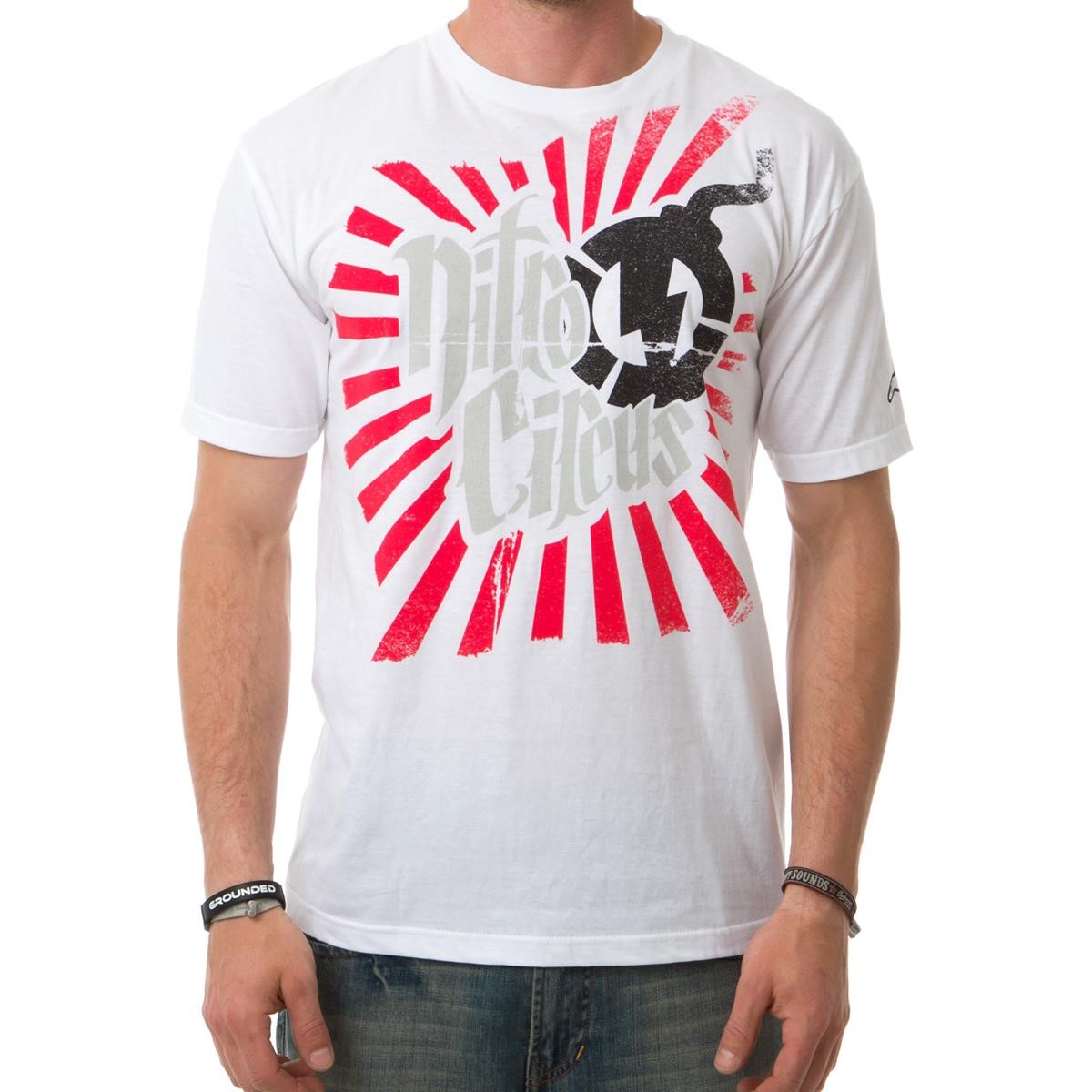 Freizeit/Streetwear Bekleidung-T-Shirts/Polos - Alpinestars T-Shirt Nitro Circus Rising Fun White