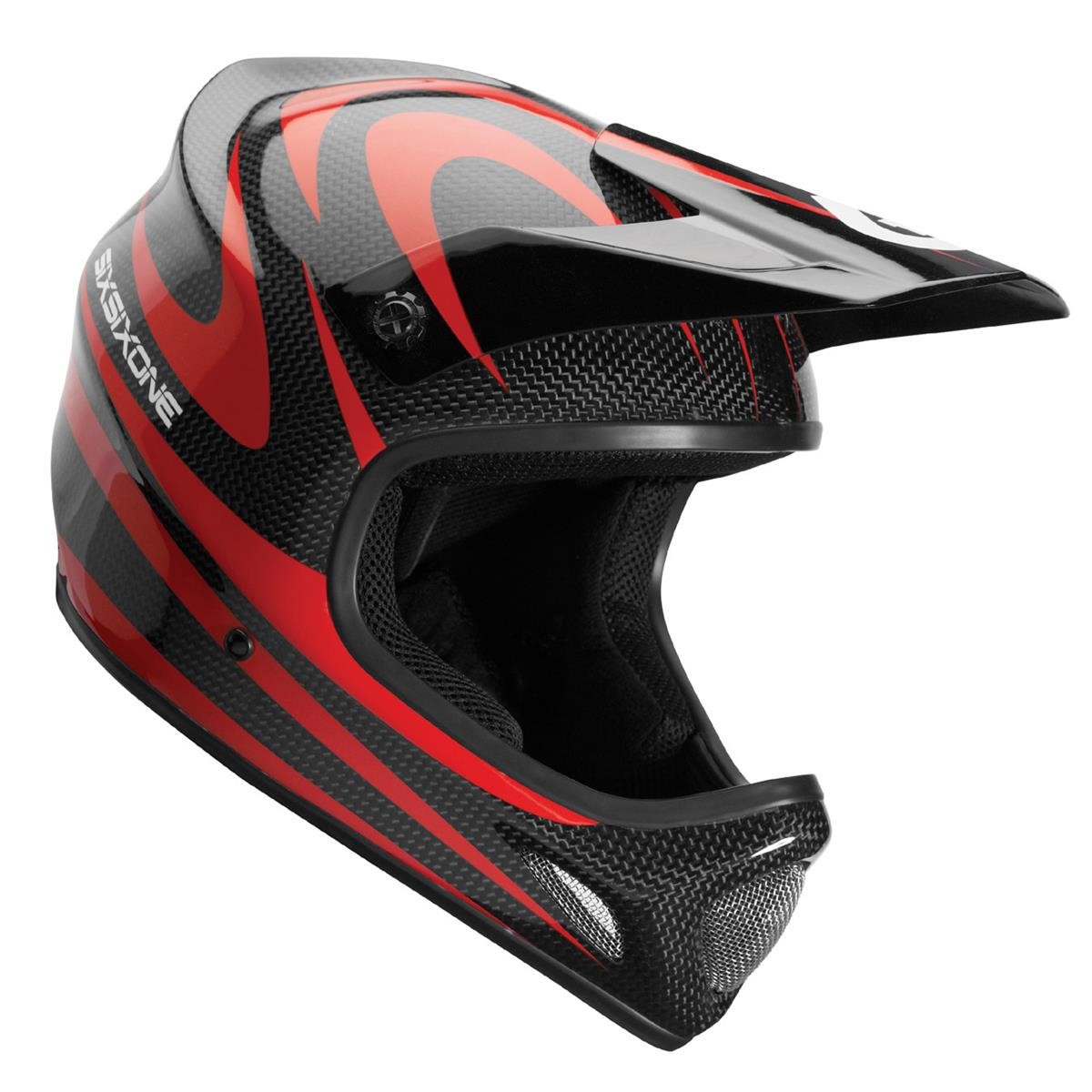 SixSixOne Downhill-MTB Helmet 661 Evo Carbon Camber Red