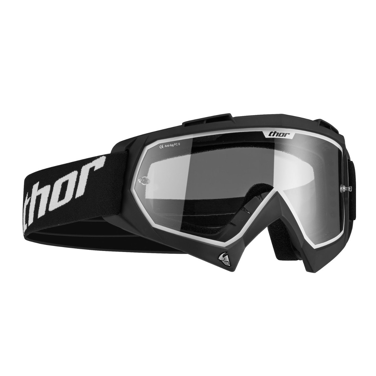 Thor MX Goggle Enemy Solid Black Anti-Fog