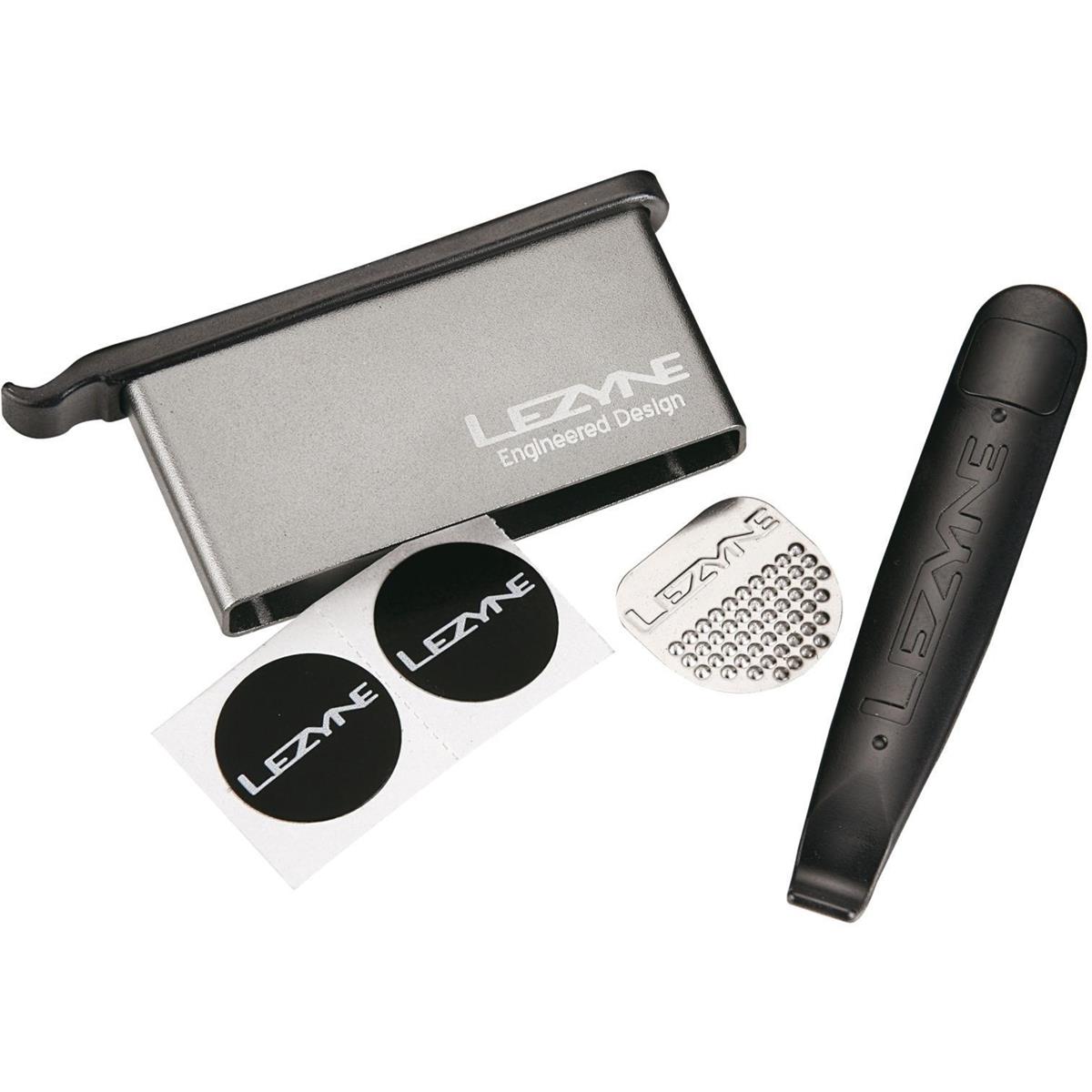 Lezyne Tire Lever Kit Lever Kit with Repairkit, Silver