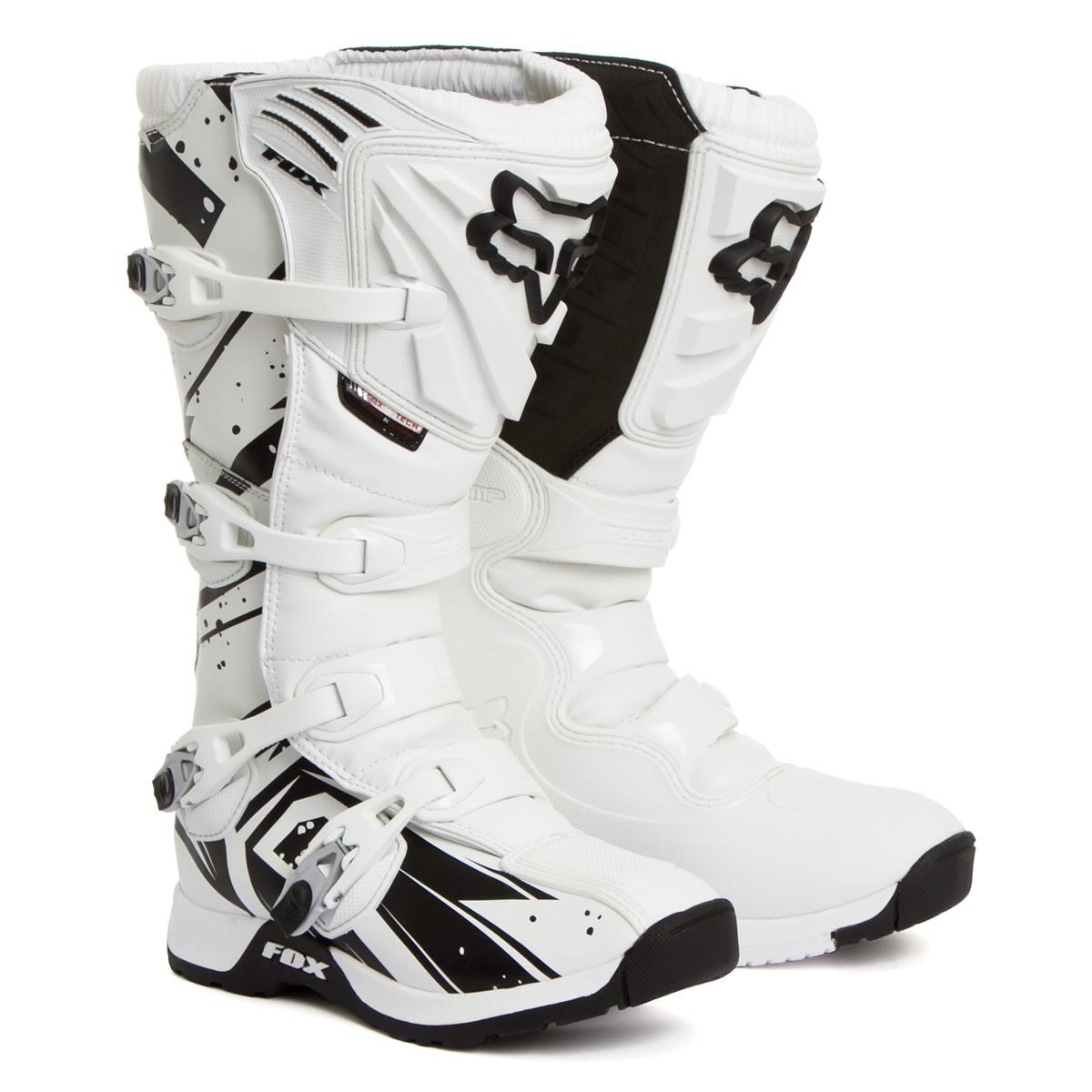 Fox Motocross-Stiefel Comp 5 Undertow - White