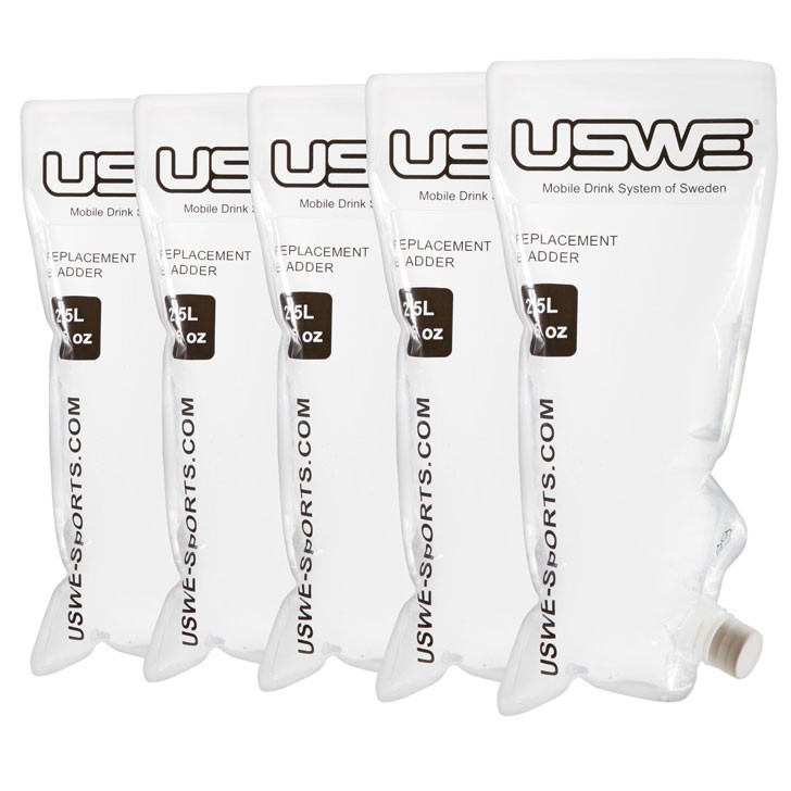 USWE Sacca Idrica di Ricambio H2/H4 for Hydration Pack, 5 Pack, 2.5L