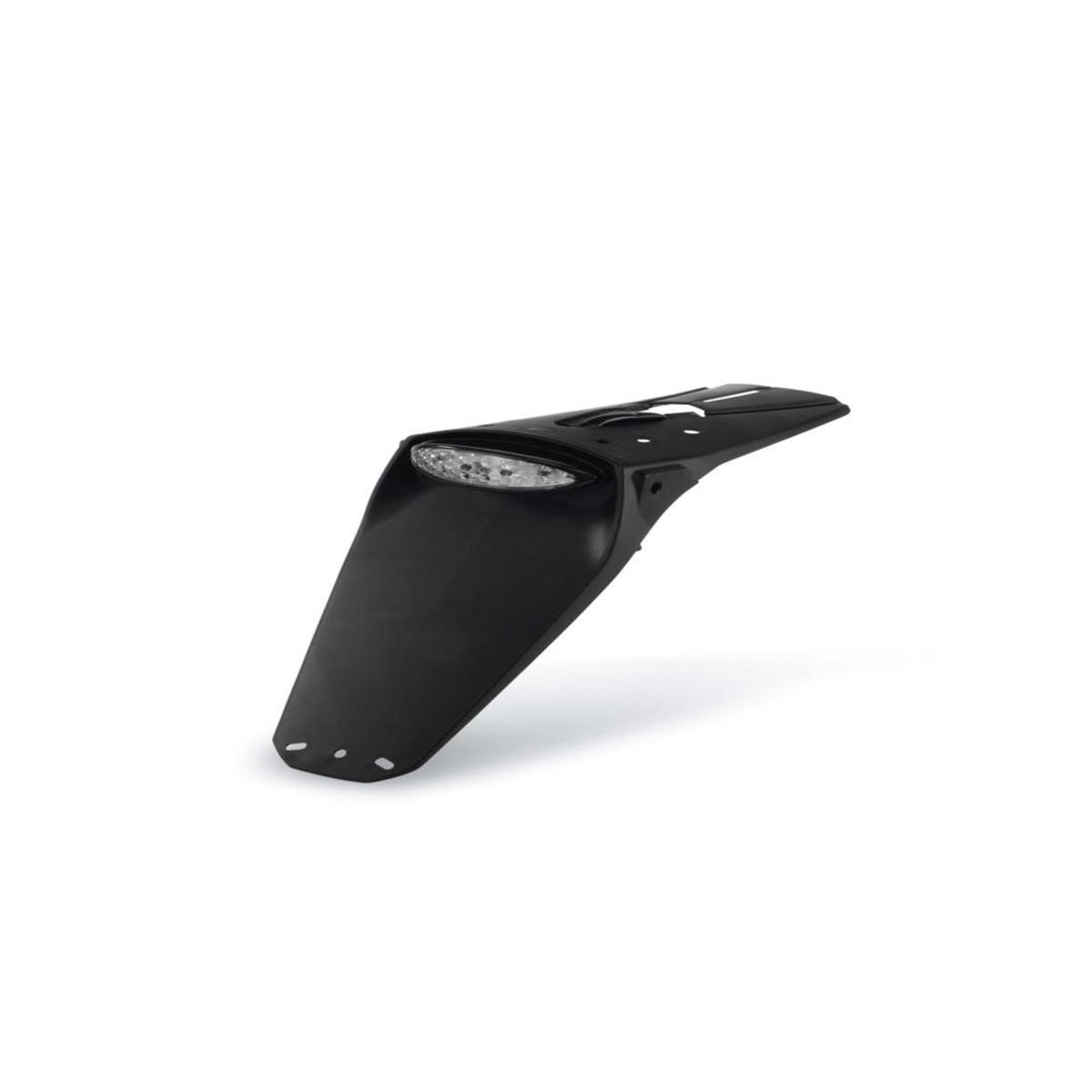 Acerbis Support de plaque LED Feu arrière inclus, Noir, Inclinaison de 30 degrés