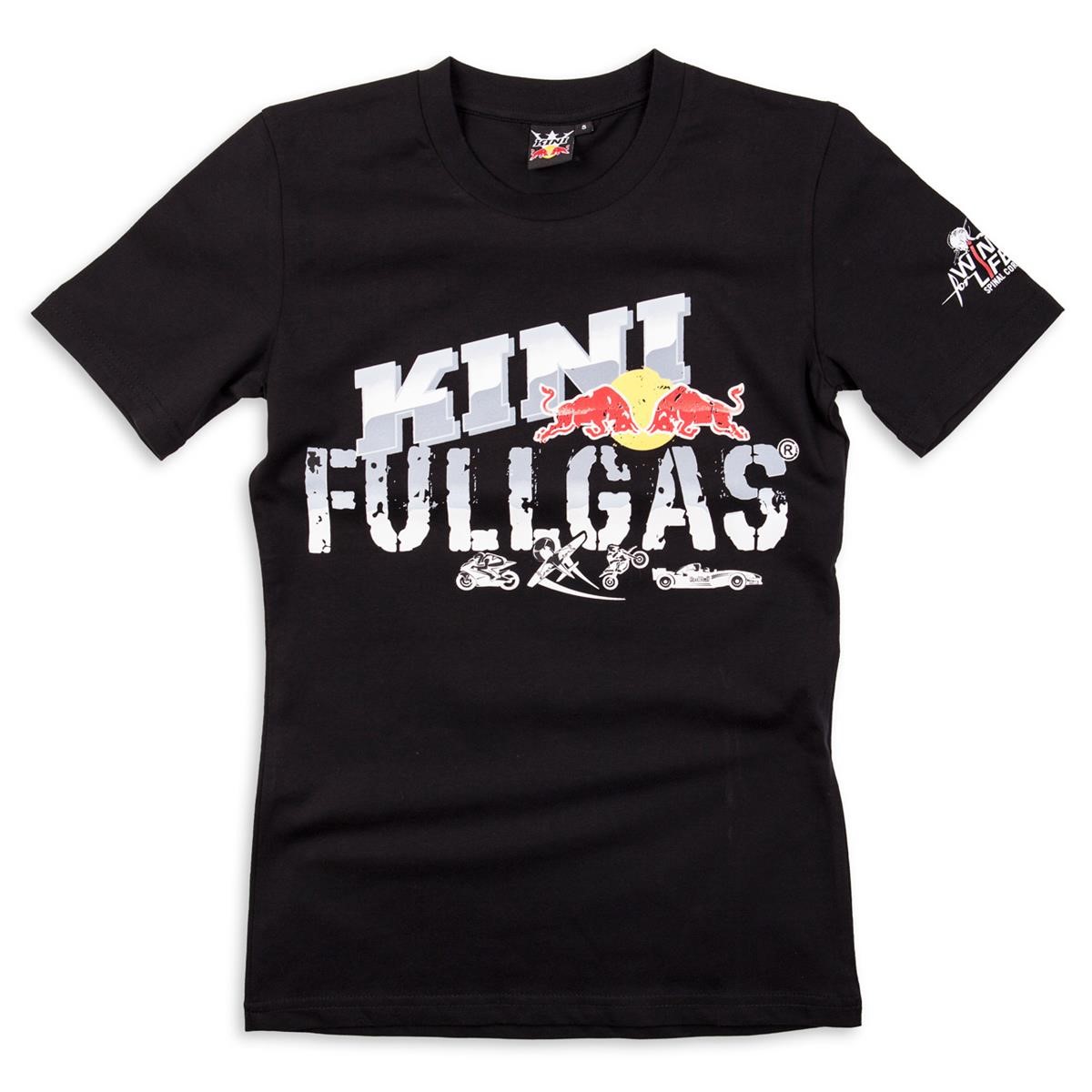 Kini Red Bull Girls T-Shirt Fullgas Schwarz