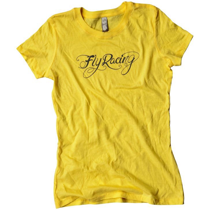 Fly Racing Donna T-Shirt Logo Yellow