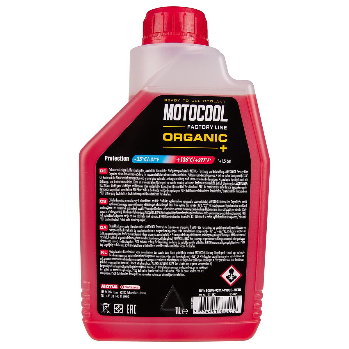 Motocool Factory line Liquide de refroidissement Moto Motul haute  performance