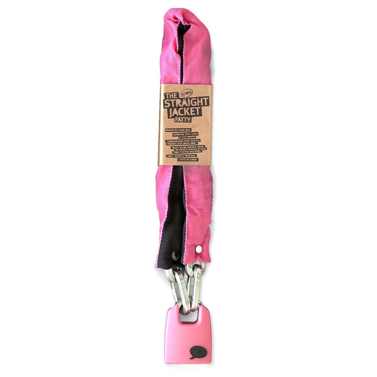 Knog Chain Lock Straight Jacket Fatty Pink/Black