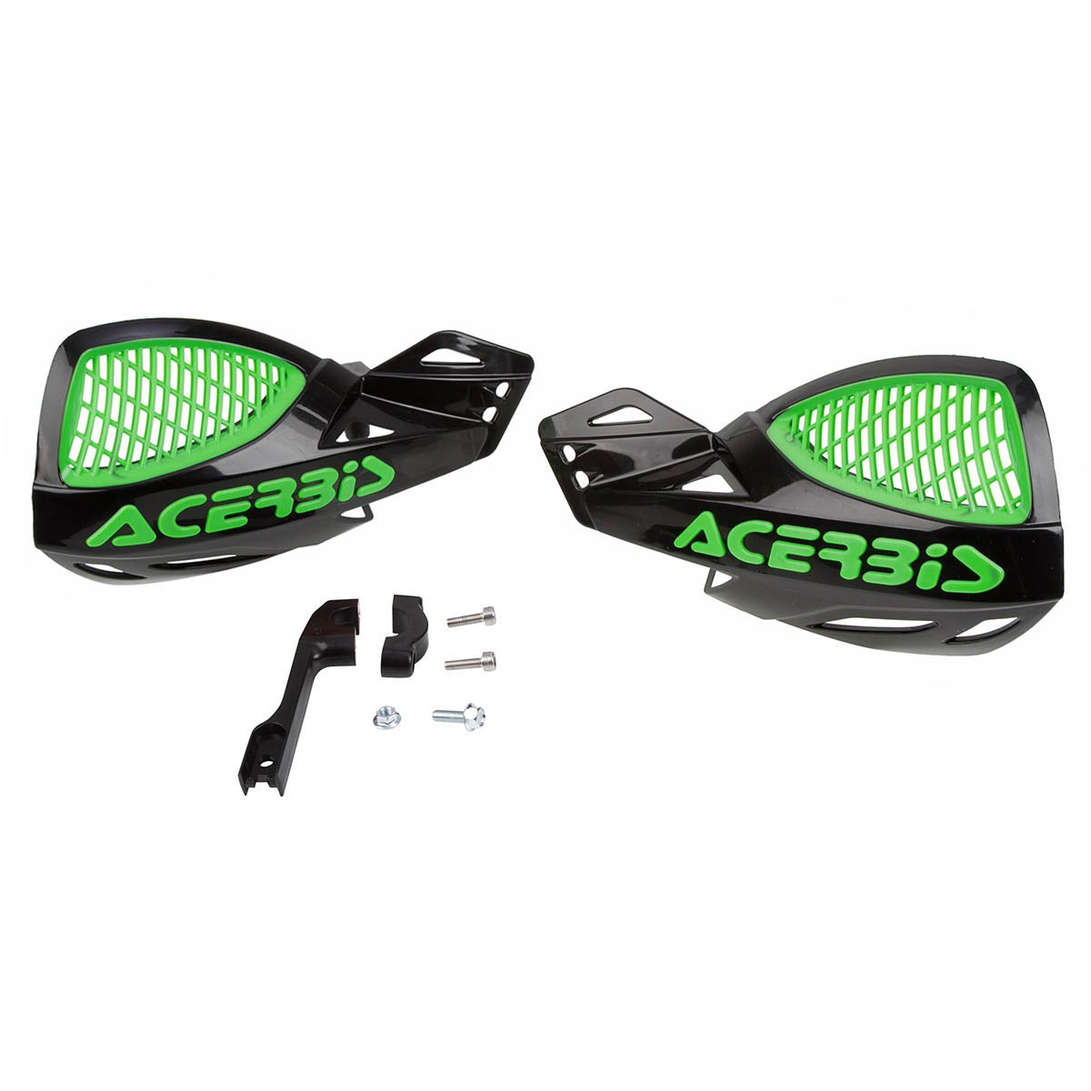 Acerbis Handguards MX Uniko Vented Racing Style - Black/Green