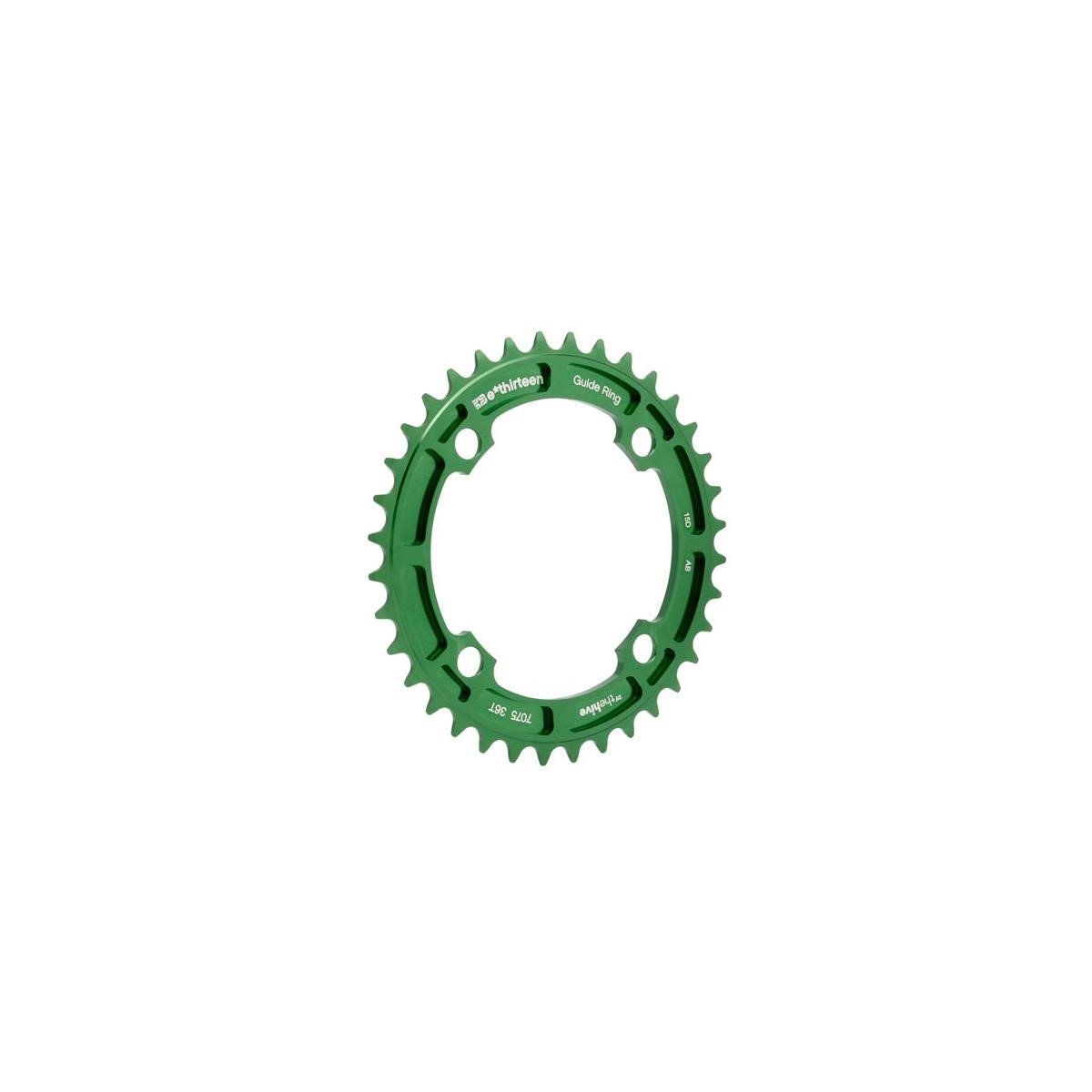 E*thirteen MTB-Chain Ring Guidering Green, 34 Teeth