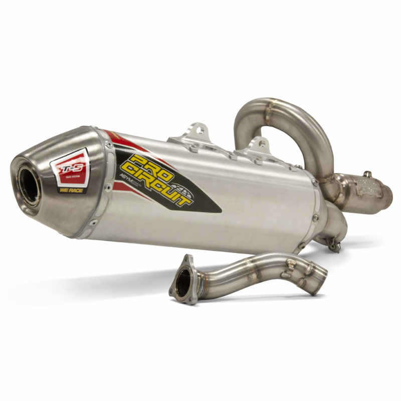 Pro Circuit Scarico completo T-5 GP Slip On Yamaha YZF 450 10-13, Stainless Steel/Aluminium/Stainless Steel