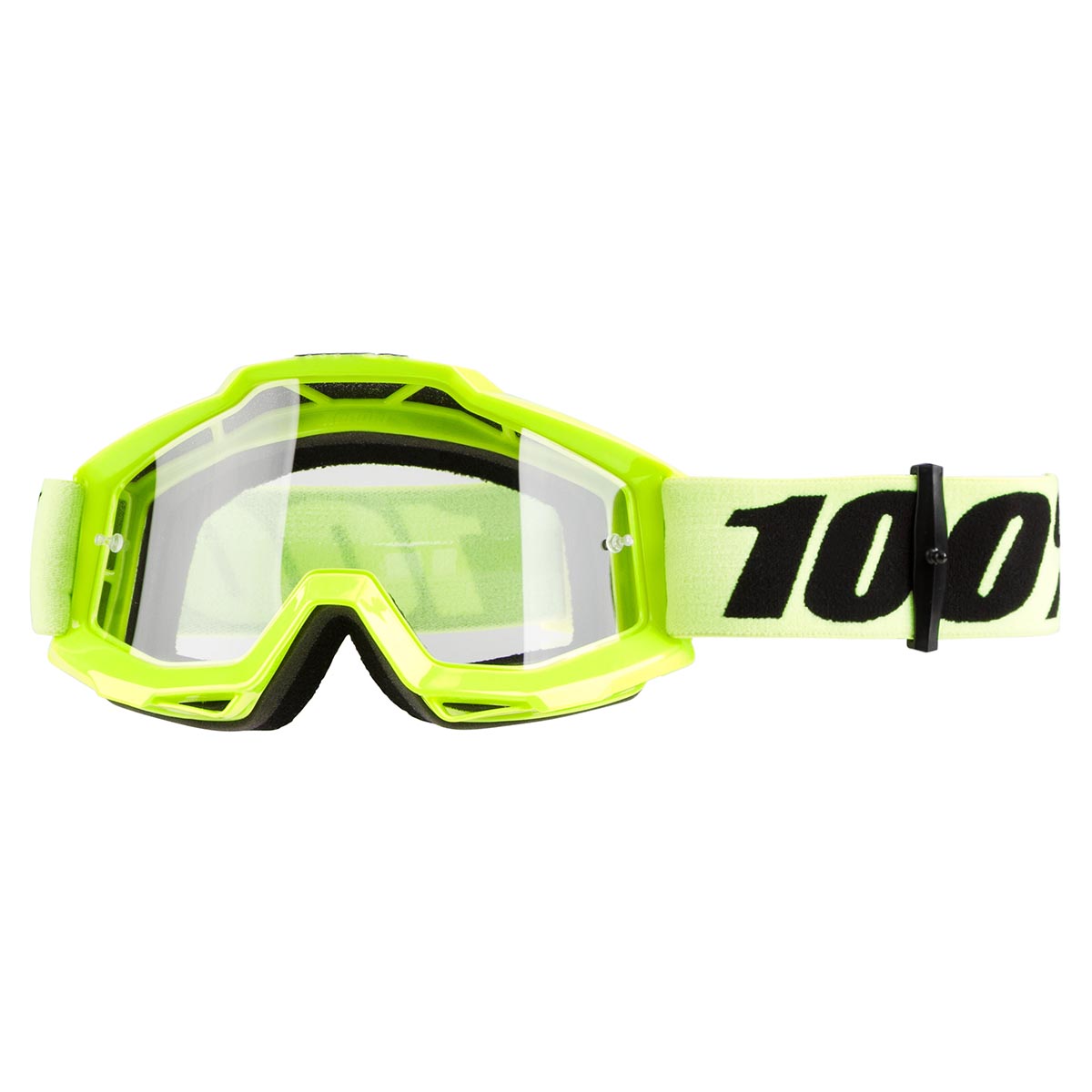 100% Masque Accuri Neon Jaune - Transparent Anti-Fog