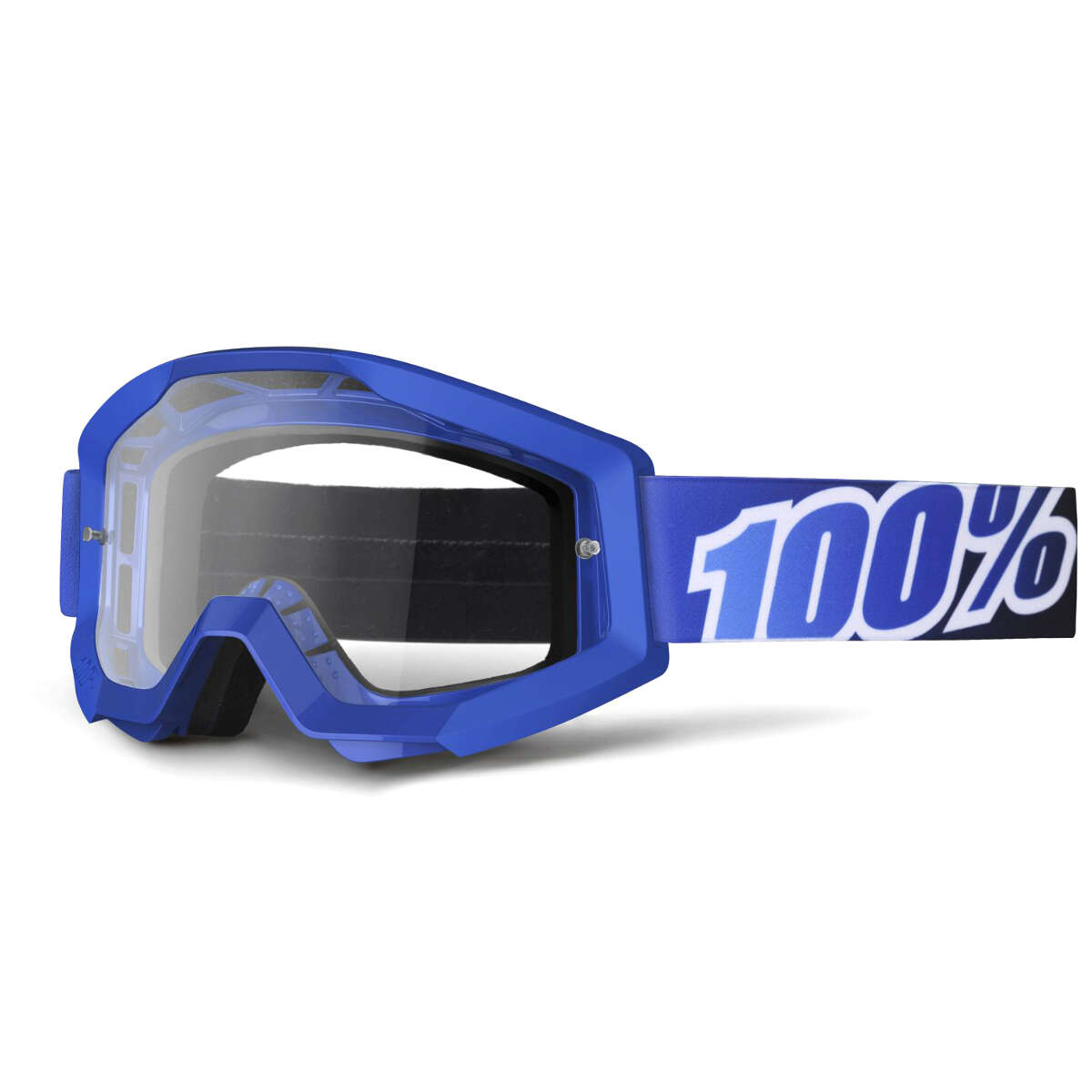100% Maschera Strata Blue Lagoon - Clear Anti-Fog