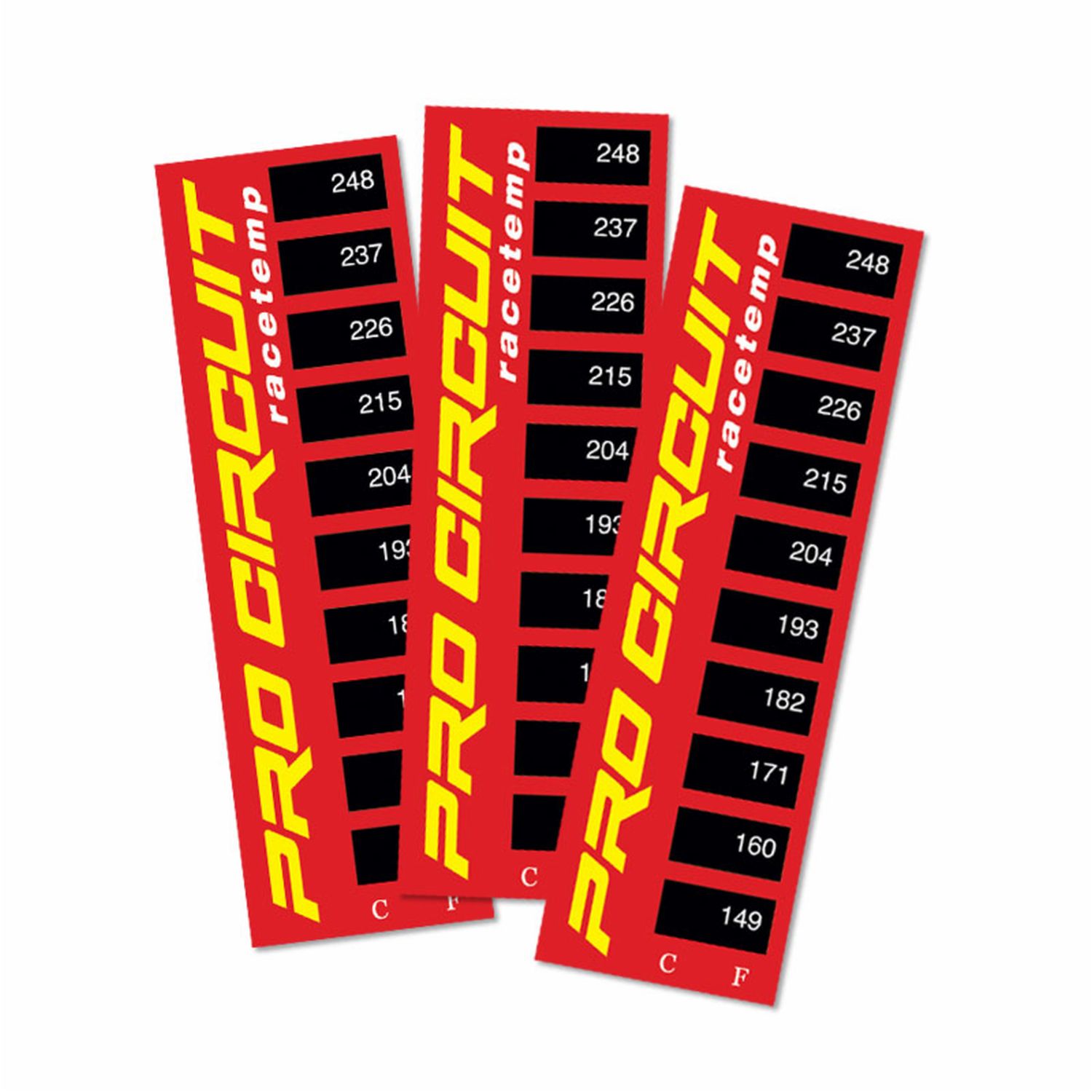 Pro Circuit Stickers Thermomètre  Rouge, 3 Pack