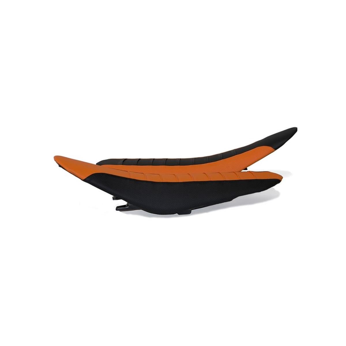 Flu Designs Housse de Selle Team KTM Orange/Noir, KTM SX/EXC 250/300/350/450 11-