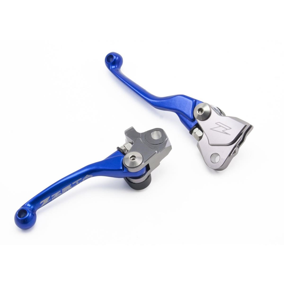 Zeta Brems-/Kupplungshebel-Set Pivot Kawasaki KX 65/85/100/125/250, KXF 250, Suzuki RMZ 250/450, blau