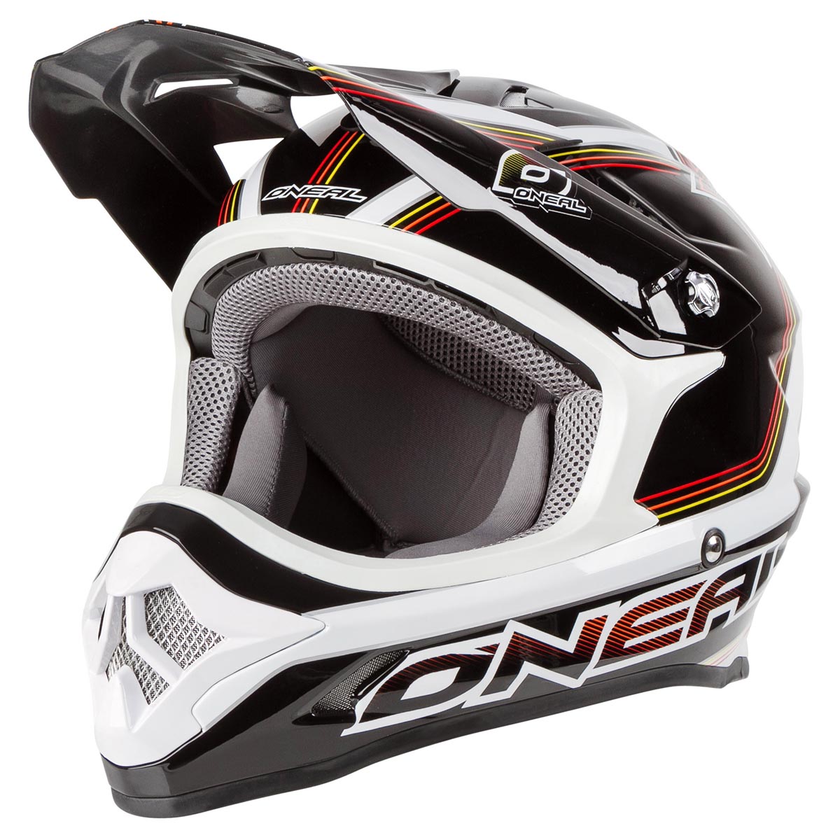 O'Neal Motocross-Helm 3SRS Star Schwarz/Gelb/Weiß