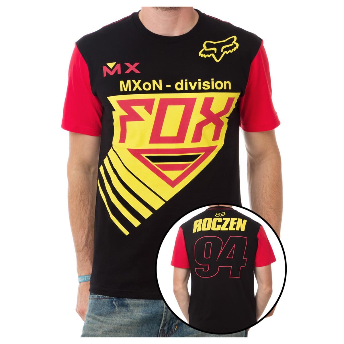 Fox T-Shirt MXoN Schwarz/Gelb - Ken Roczen