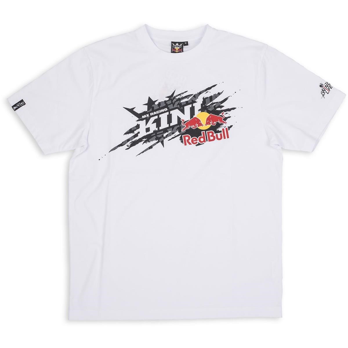Kini Red Bull T-Shirt Ripped Stickers White