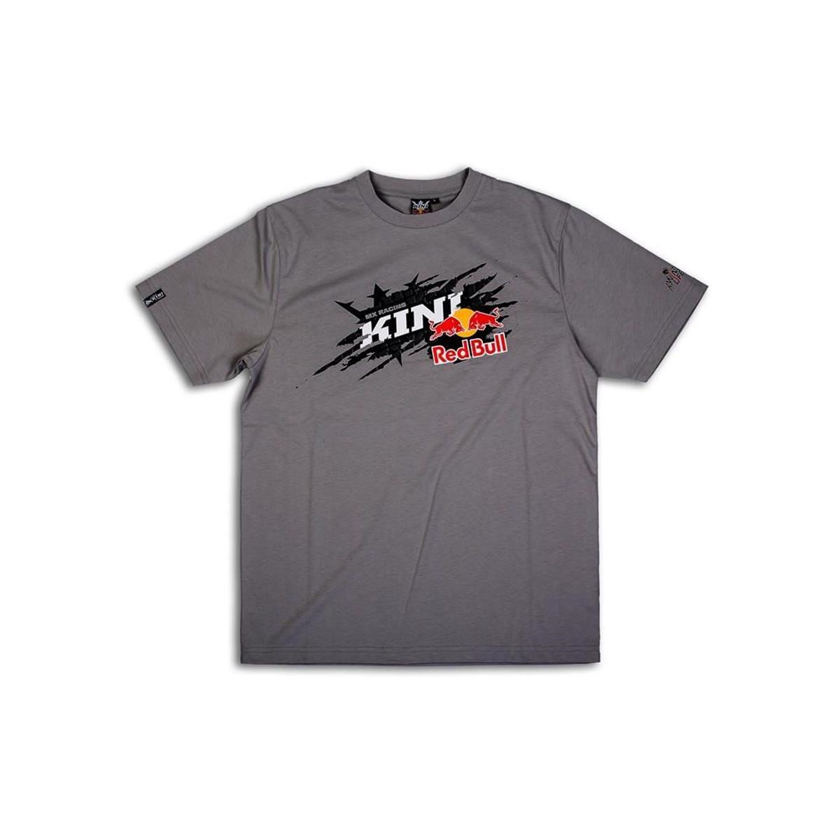 Kini Red Bull T-Shirt Ripped Stickers Natural Grey