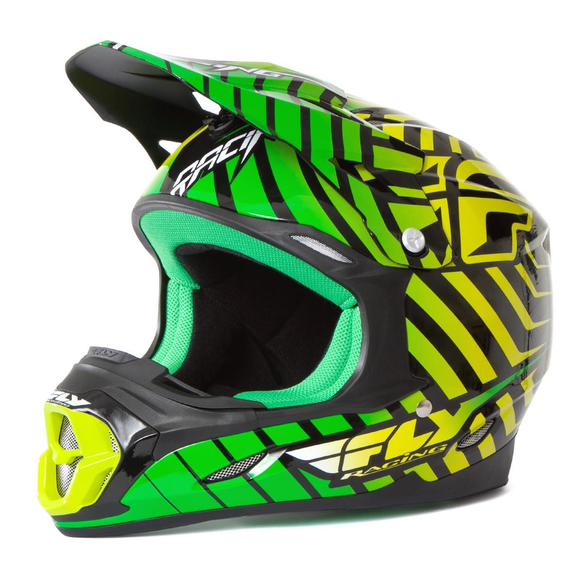 Fly Racing Helmet Three.4 Green/Lime