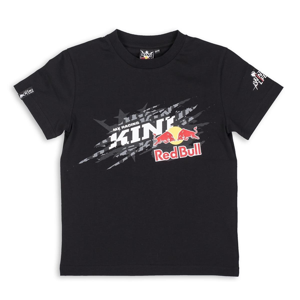 Kini Red Bull Kids T-Shirt Ripped Stickers Black
