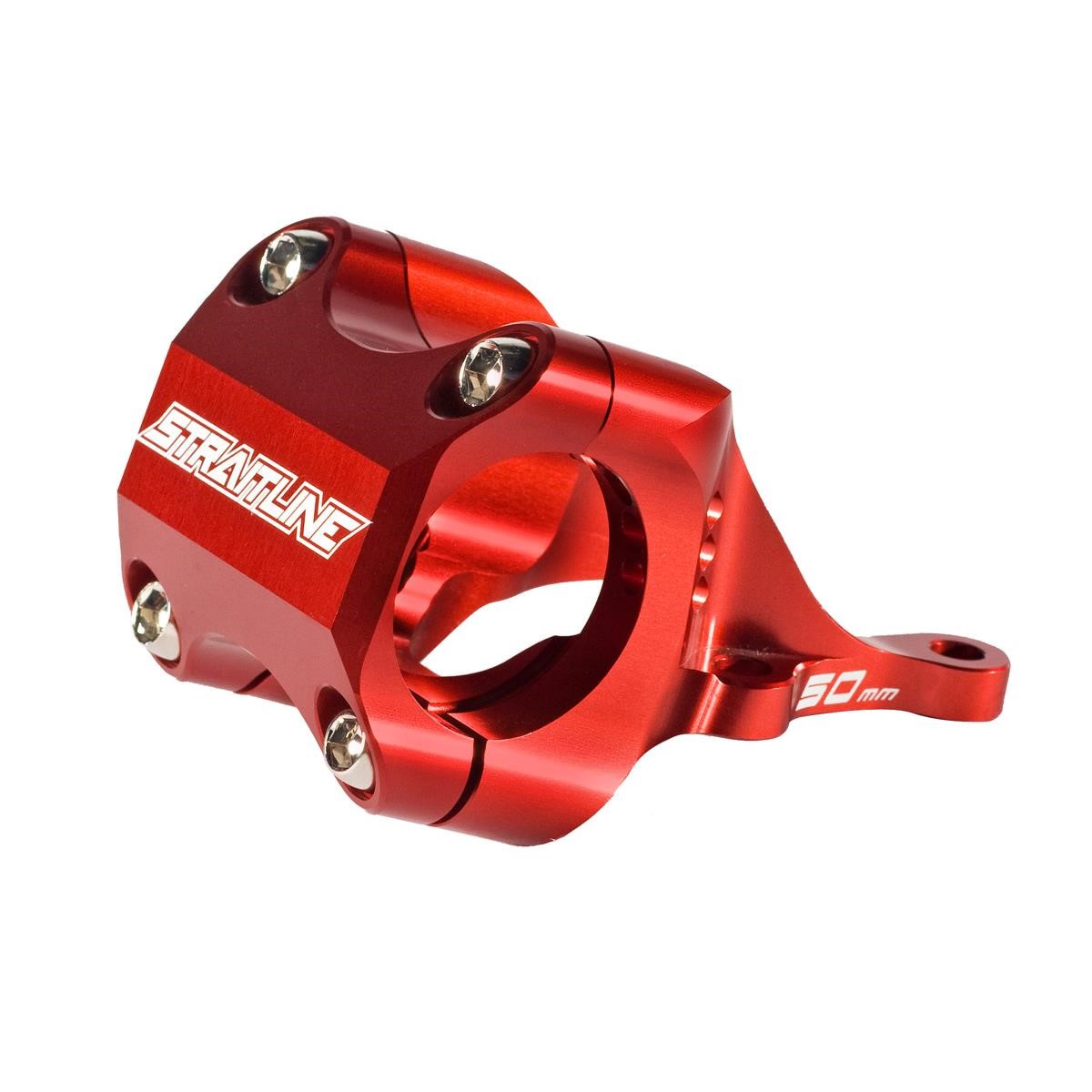 Straitline Components MTB Stem Boxxer Ultra Red, 31.8 mm, 50 mm
