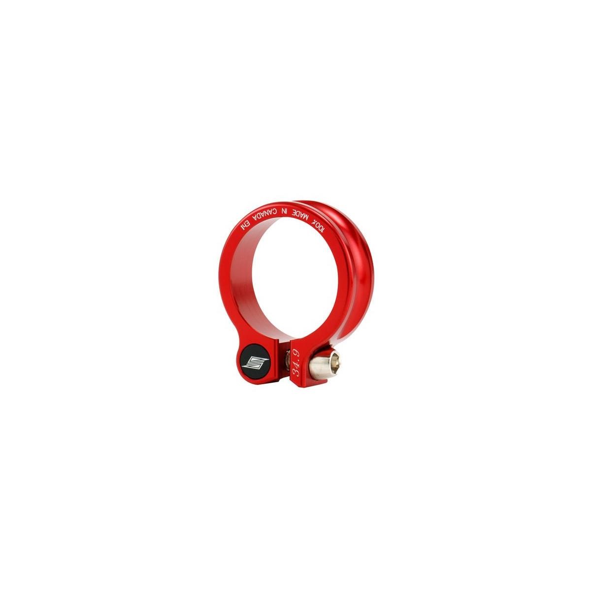 Straitline Components Seat Clamp Seatpost Collar Red, 34.9 mm