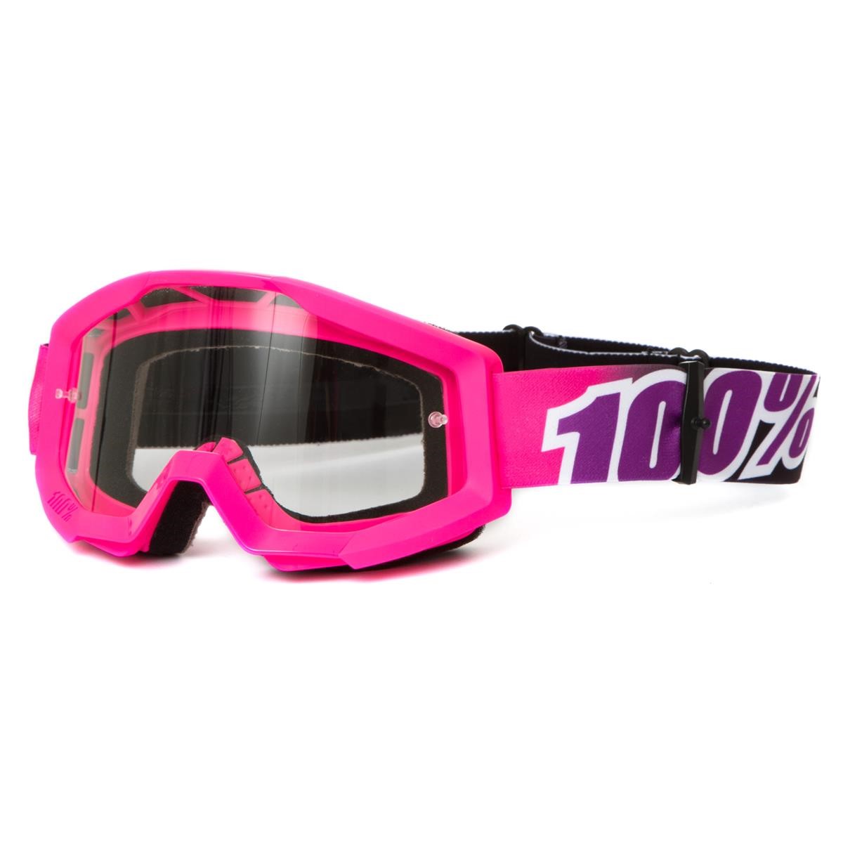 100% Goggle The Strata Bubble Gum - Clear Anti-Fog